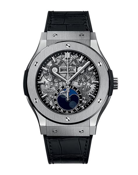 hublot classic fusion aerofusion moonphase titanium 45mm|hublot classic fusion price.